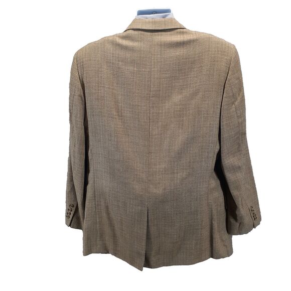 Harold Powell Blazer Mens 42R Beige Silk Linen Wool Sports Coat Jacket 3 Buttons - Picture 5 of 15